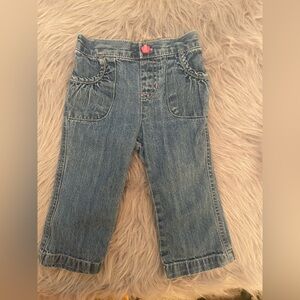 ☀️Jumping Beans Blue Kids Jeans with Pink Button